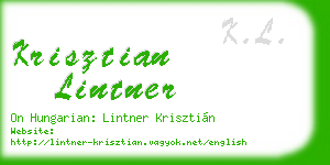 krisztian lintner business card