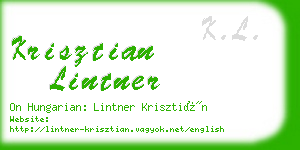 krisztian lintner business card